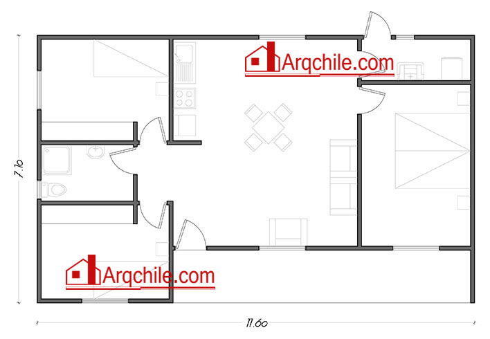 Casa Modelo T, 71 m2