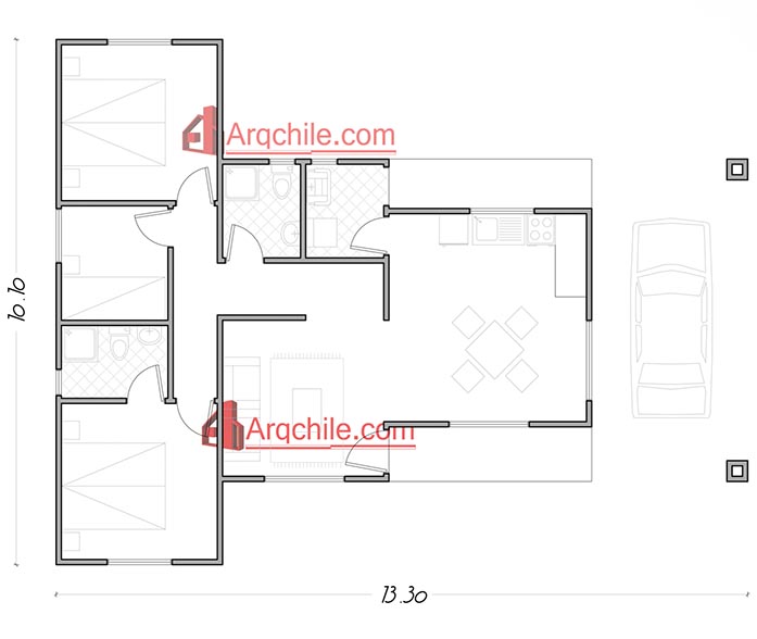 casa Torcaza, 75 metros cuadrados